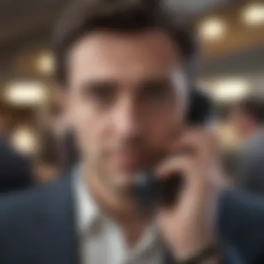 A person on the phone with a financial institution to inquire about lost accounts