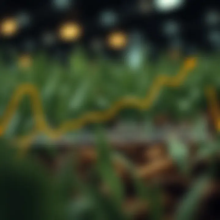 Graph depicting performance trends of Agriculture ETFs