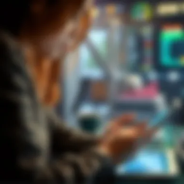 Conceptual illustration of financial empowerment through technology