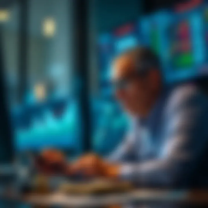 Analyzing Mutual Fund Performance Investor analyzing mutual fund performance data