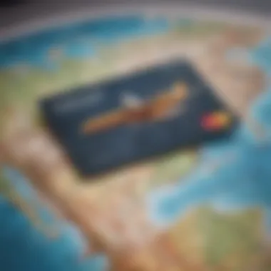 Global destinations map with highlighted routes using airline miles credit card