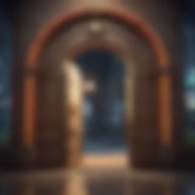 Gateway to Prosperity Conceptual image of unlocking financial opportunities