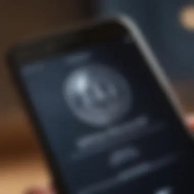 A sleek and modern smartphone displaying the USAA logo