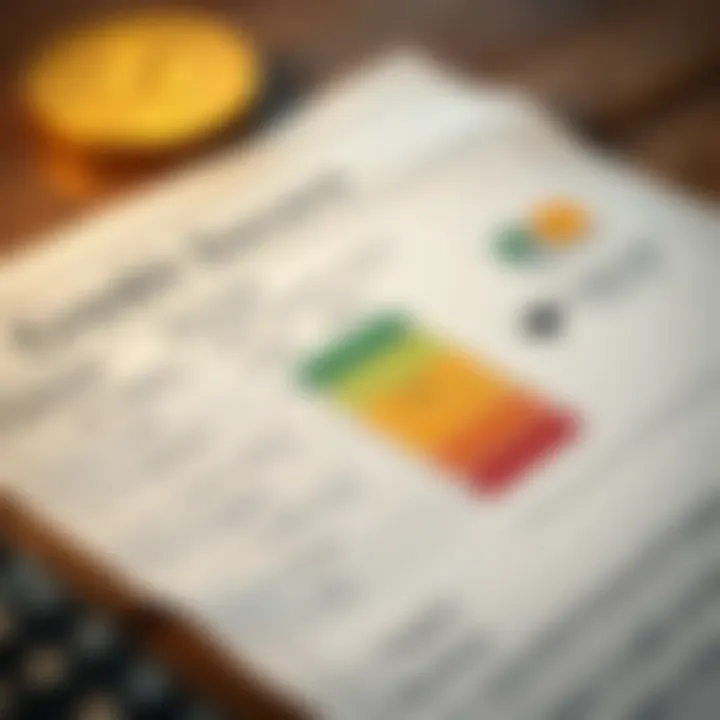 A credit score report with positive indicators highlighted